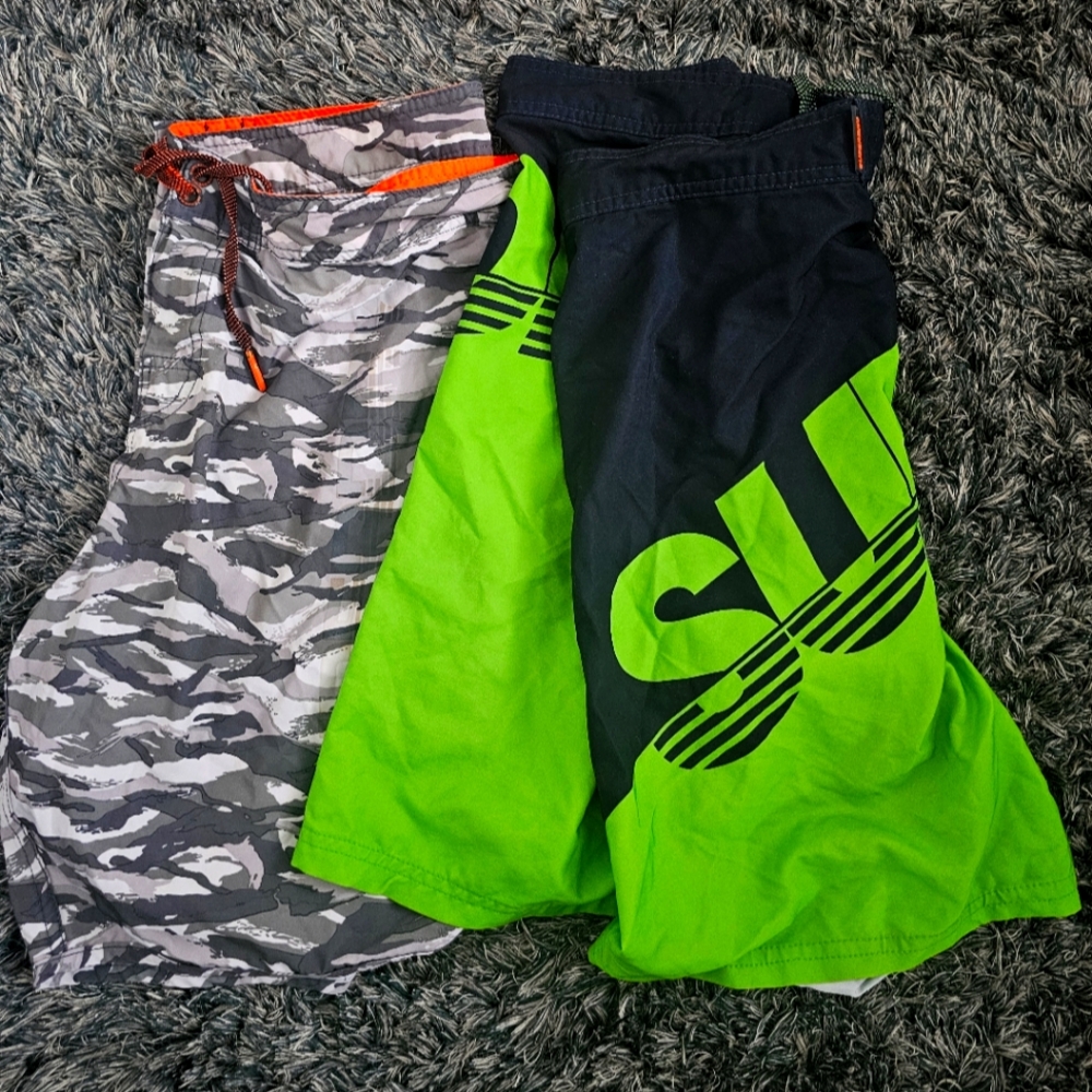 2 Pairs of Superdry Swim Hydro Board  Shorts size XL